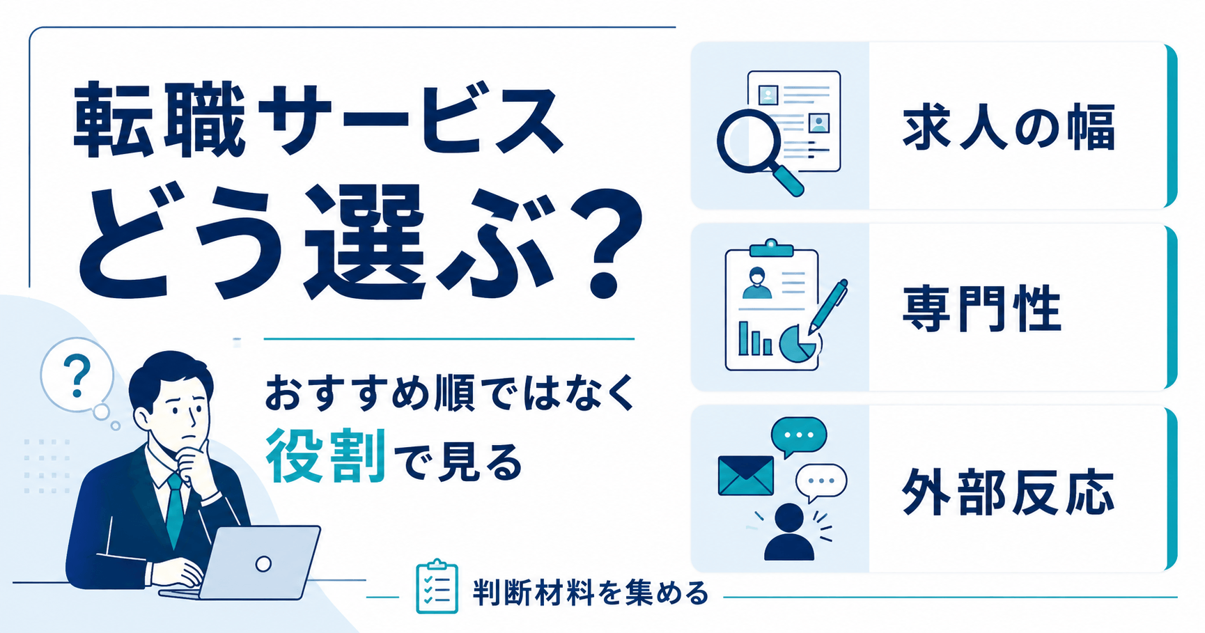 転職サービスは何を使うべきか｜リクルートエージェント・JACリクルートメント・ビズリーチの使い分けのアイキャッチ画像